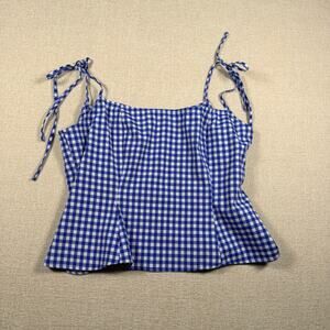 Women's Blue Gingham Cami Tank XXL cottagecore farmcore